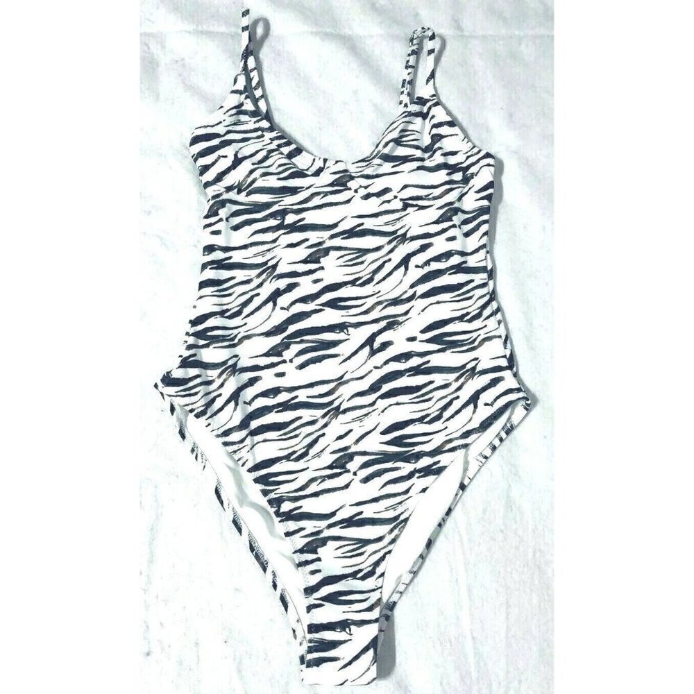NEW Topshop Womens Size 4 Animal Print One Piece Swimsuit Adjustable Straps